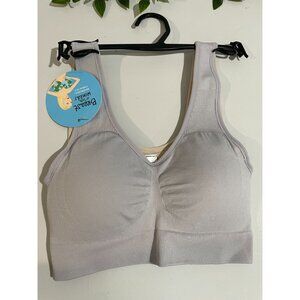 Spanx Reversible Breast Of Both Worlds Bra 2-In-1 Gray Beige S